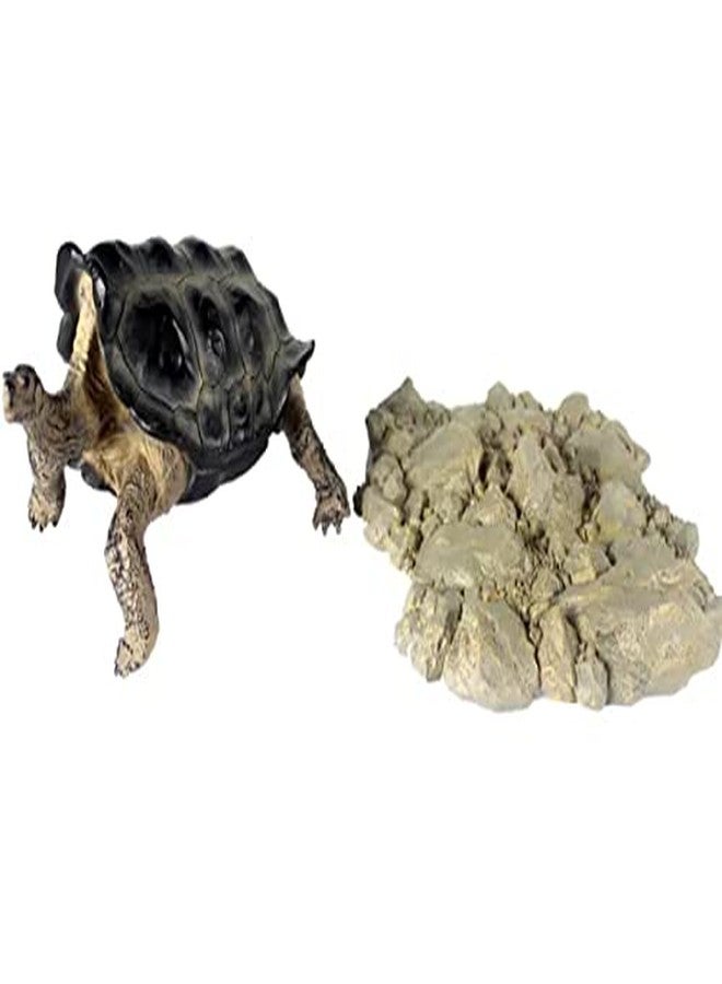 NomoyPet Resin Turtle Shape Decoration Toy for Terrarium (A8-Galapacos (18.5 * 8.5 * 10cm)) - Image 4